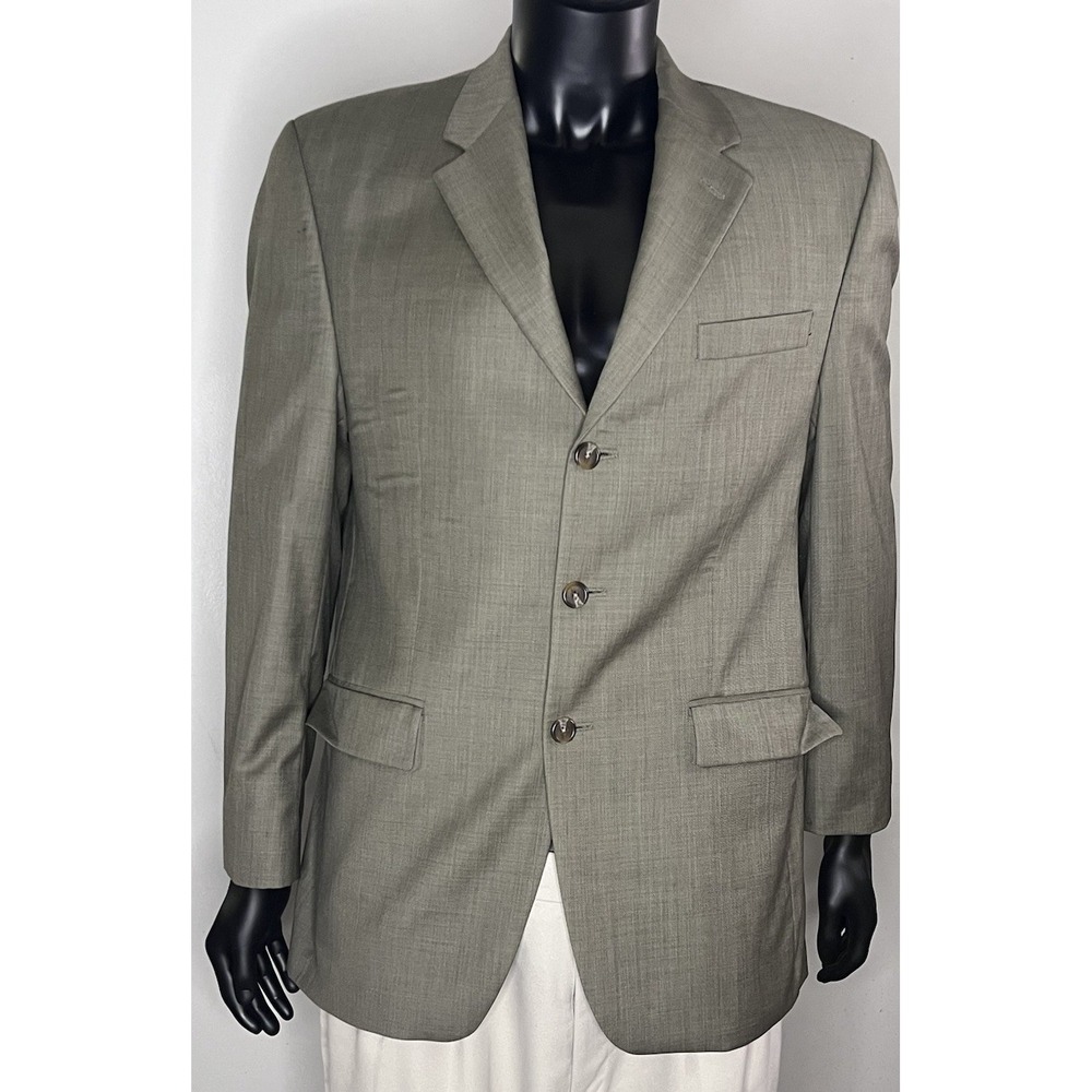 RALPH Ralph Lauren Mens Blazer Jacket Sz 40R Sandy Beige 100% Wool Sport Coat